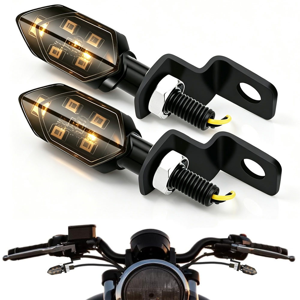 Bike Light Front Rear - Mini LED Motorcycle Turn Signal Lights